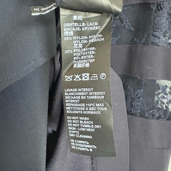 The Kooples Lace Cut Out Crepe Dress in Navy Size Small - Picture 9 of 10